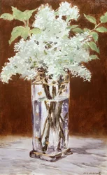 Lilas blanc dans un vase en cristal, 1882